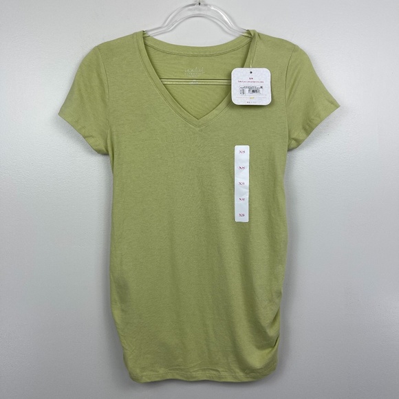 Ingrid & Isabel Maternity Green T-Shirt Sz XS NWT - Picture 1 of 6
